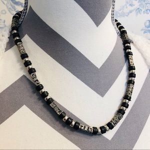 Beaded Mix Metal Necklace